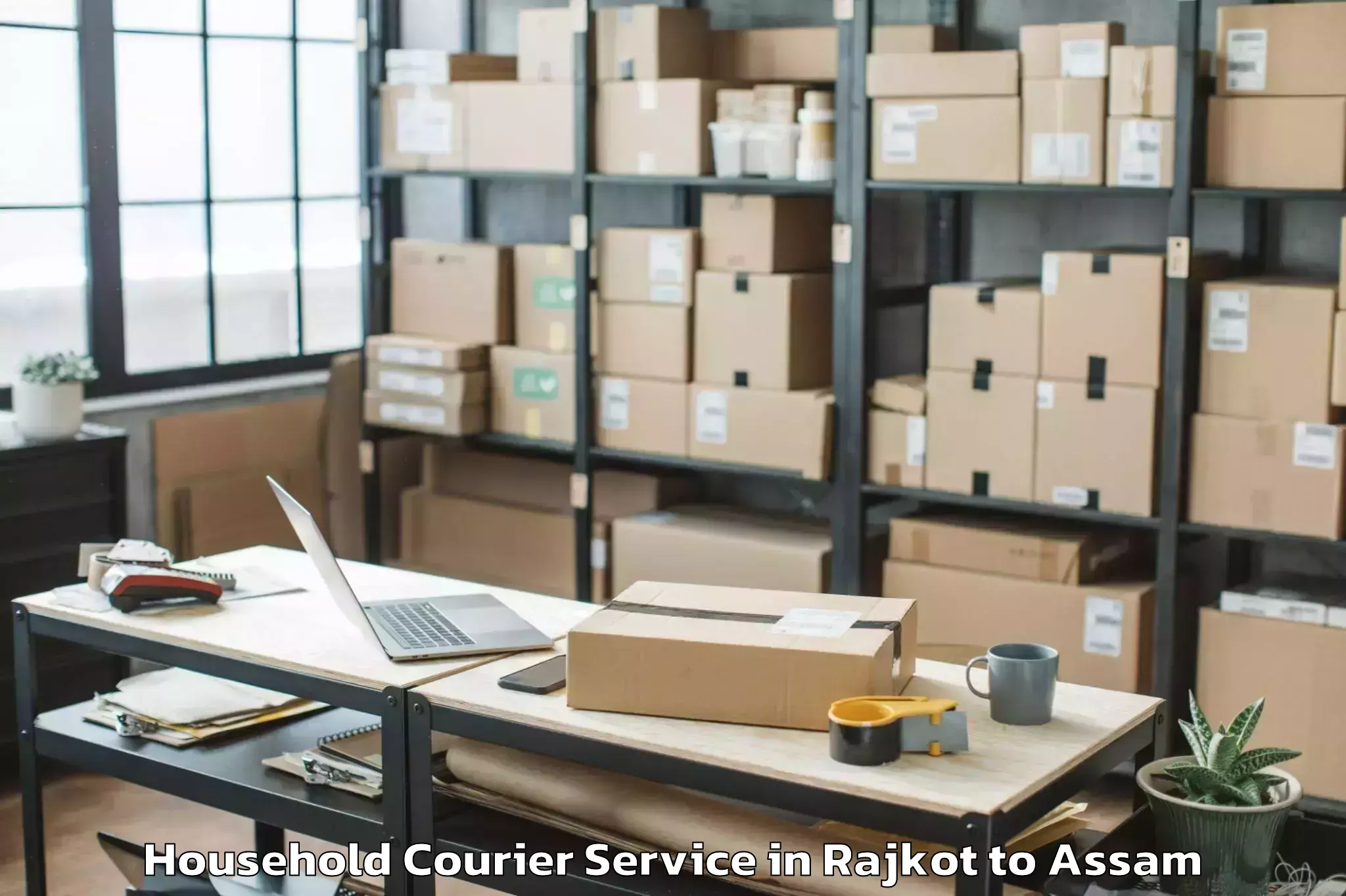 Reliable Rajkot to Dhupdhara Household Courier